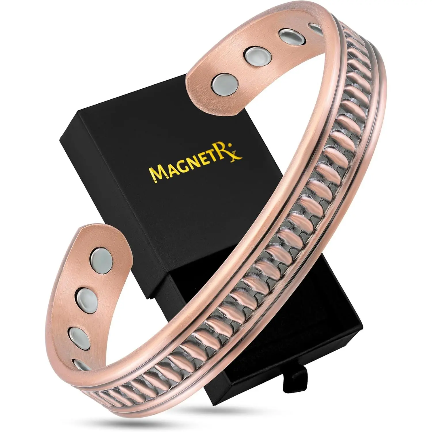 Copper Magnetic Bracelets – Effective Pure Copper Bracelet for Men and Women – Adjustable Cuff Bangles (Twisted Copper) stylish costume jewelry