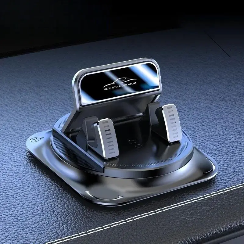Car phone holder, Cell phone holder for car, 360 degree rotation, suitable for car navigation in-car dashboard, horizontal and vertical screen adjustment, suction cup fixed non-slip suitable for iPhone and Android