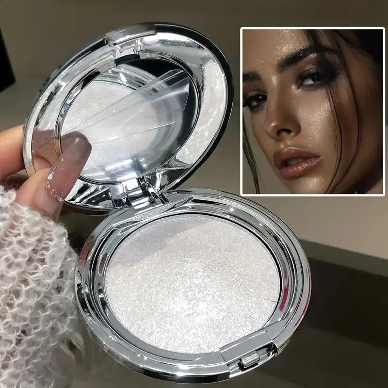 Starlight Rhinestone Highlighter - Shimmery Pearl Effect, Layerable Glow for Complete Face & Cheeks, Versatile for Celebrations, Festive Seasons, Daily Makeup, Gift for The Holidays, Party Must-Haves, Dazzling End, Glimmering Texture