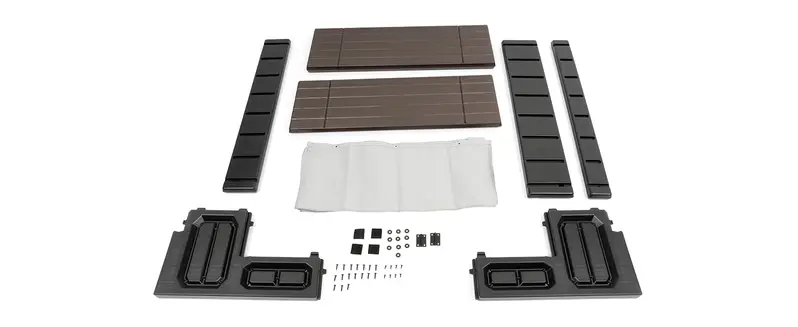 HECASA Hot Tub Steps Outdoor Spa Steps with Storage, Hot Tub Stairs Non-Slip Steps for Outdoor Indoor, 36 Inches Black/Brown, Deluxe Spa, Assembly Required