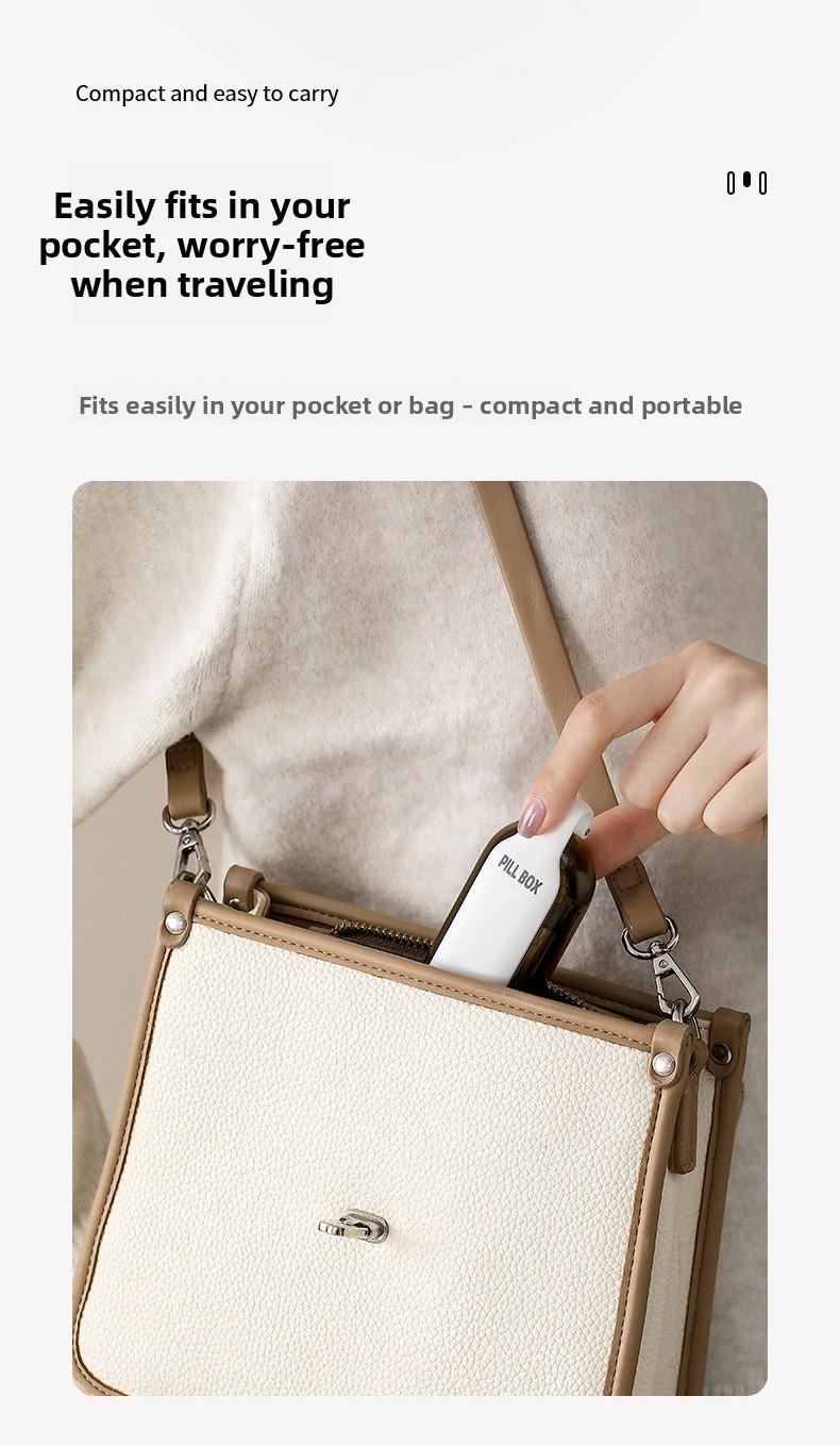 FaSoLa pill box is a portable medicine dispensing box, a mini pill compartment box for carrying with you, and a light-proof pill storage box