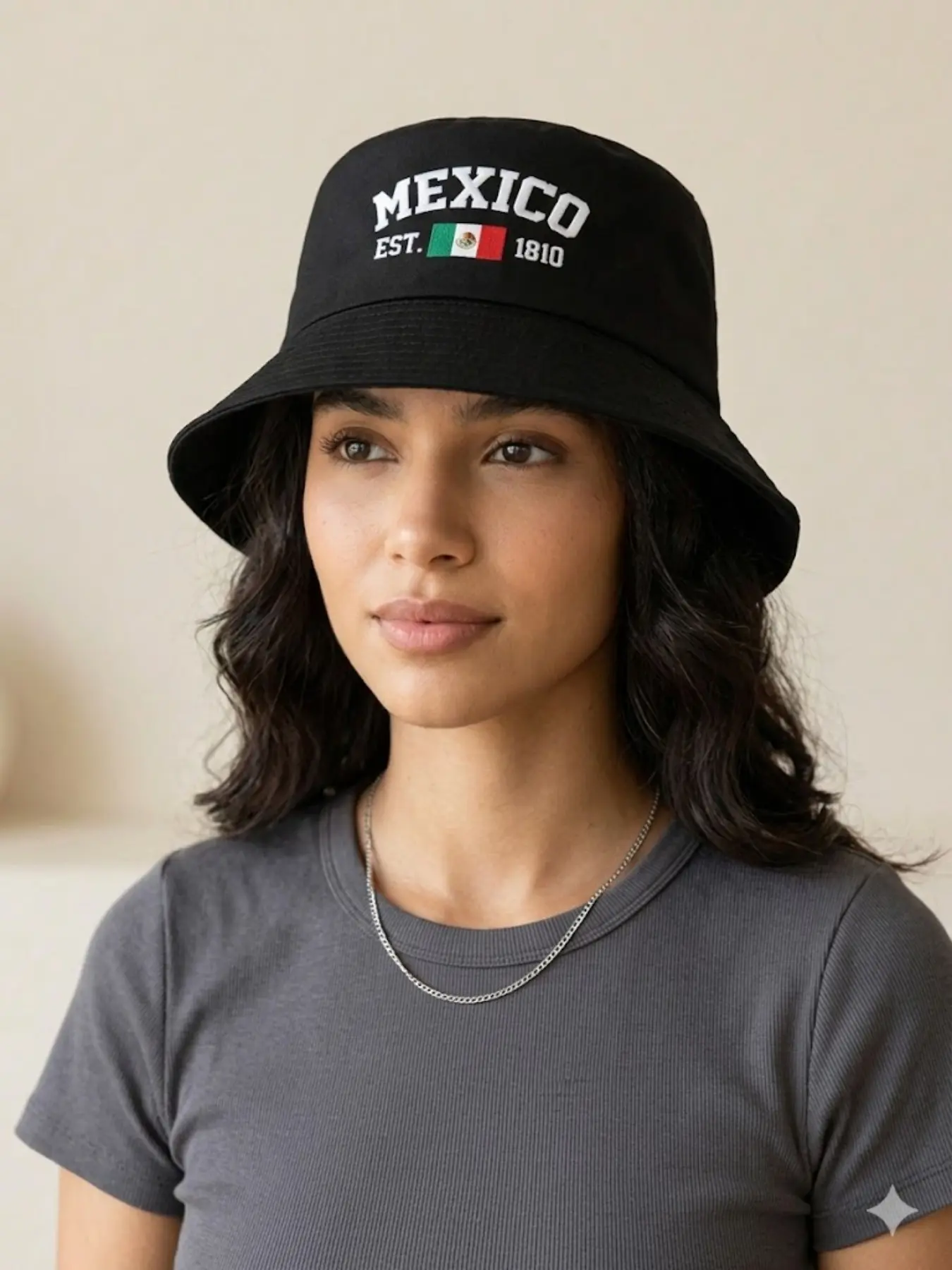 Unisex Mexico Est 1810 Bucket Hat, Mexican Flag Patriotic Sun Cap, Retro Heritage Fisherman Hat, Mexican Pride Hat for Festivals & Daily Wear