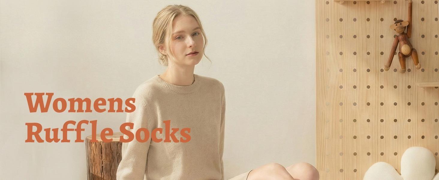 Ruffle  Womens 6 Pairs Cute Ankle Lettuce Edge Frilly Crew  for Bridal & Womenswear Comfortable & Stylish Colorblock Thermal Lined Women's Socks Over-the-Knee Compression Backless Bodysuit with Cup Kawaii Embroidered Floral Knee-High heatless curl