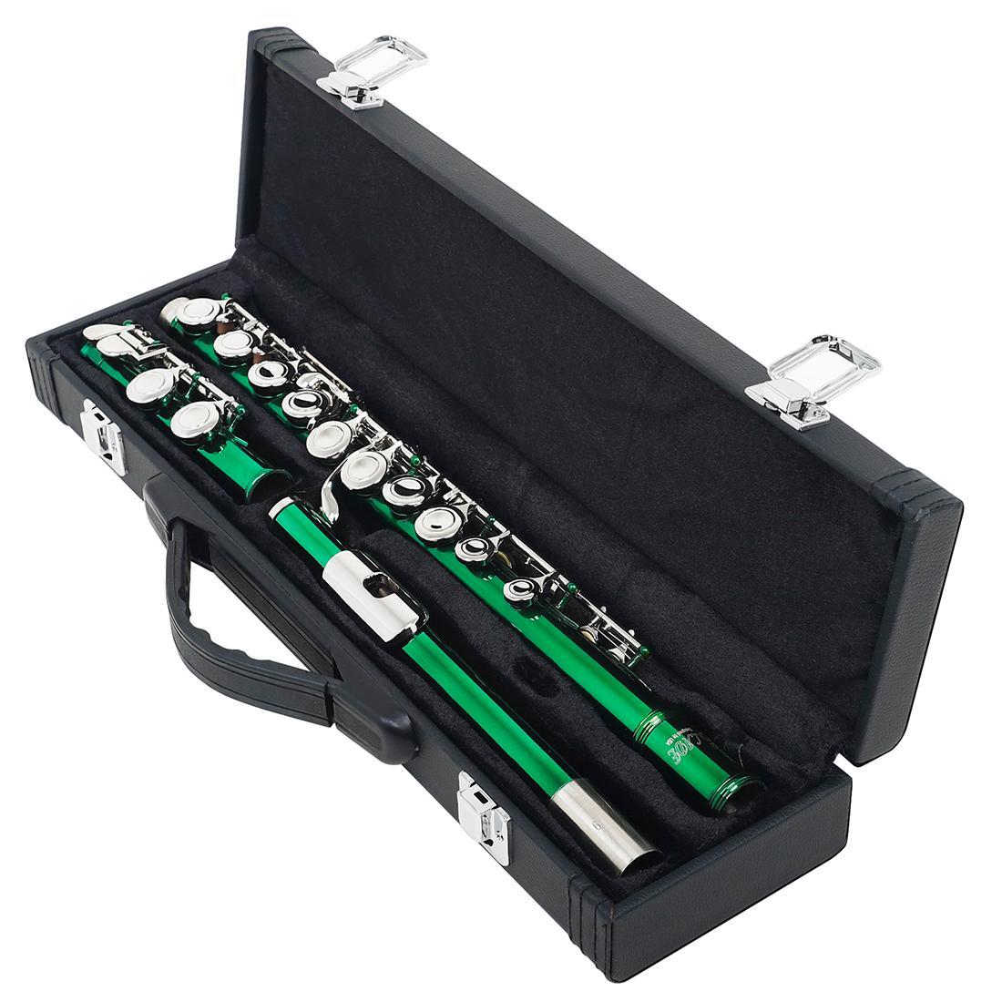 16 Hole Flute, C Key Flute with Accessories, Musical Instrument for Beginners, Woodwind Instrument for Home School Office