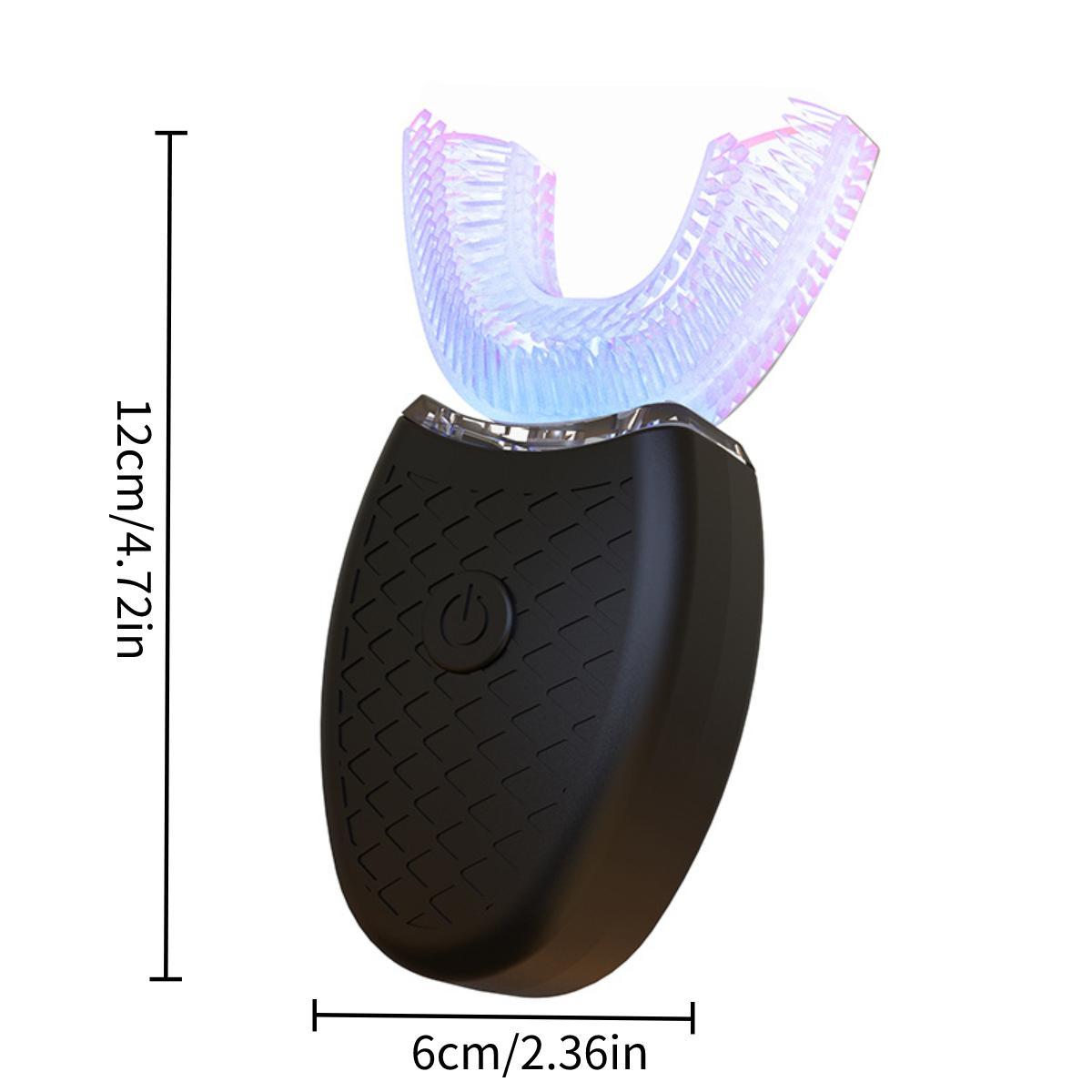 Ultrasonic Electric Toothbrush, Cordless Teeth Cleaner, 1 Box 360 Degree Oral Cleaning Toothbrush with Replacement Brush Head, Waterproof Toothbrushes for Adults