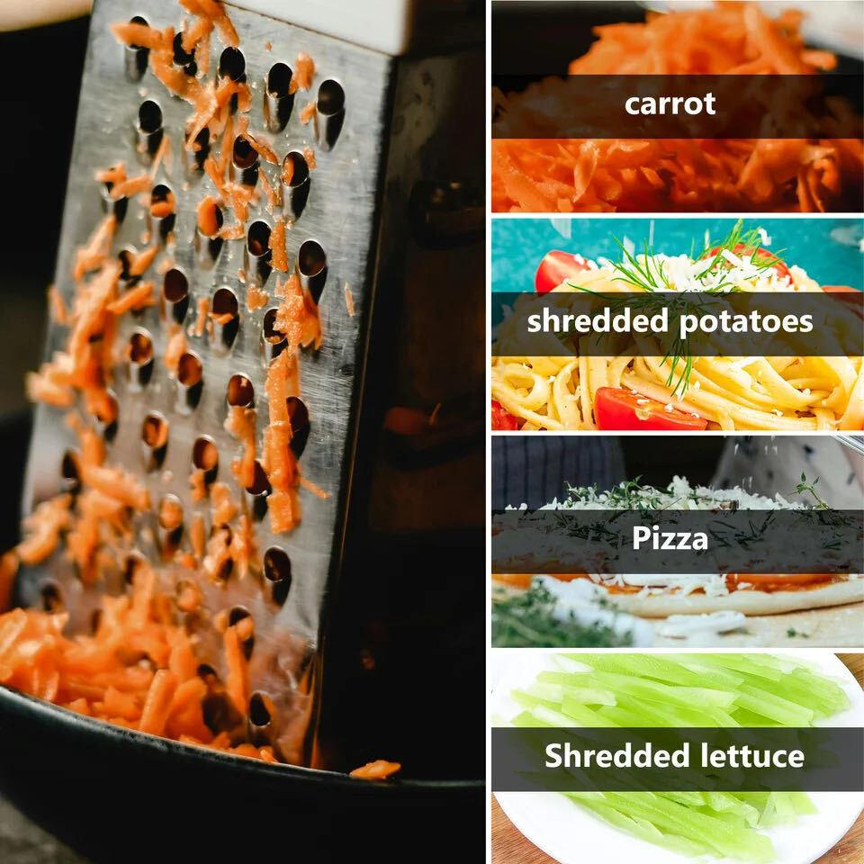 Kitchen stainless steel four-sided box food grinder vegetable cheese slicer pulverizer-