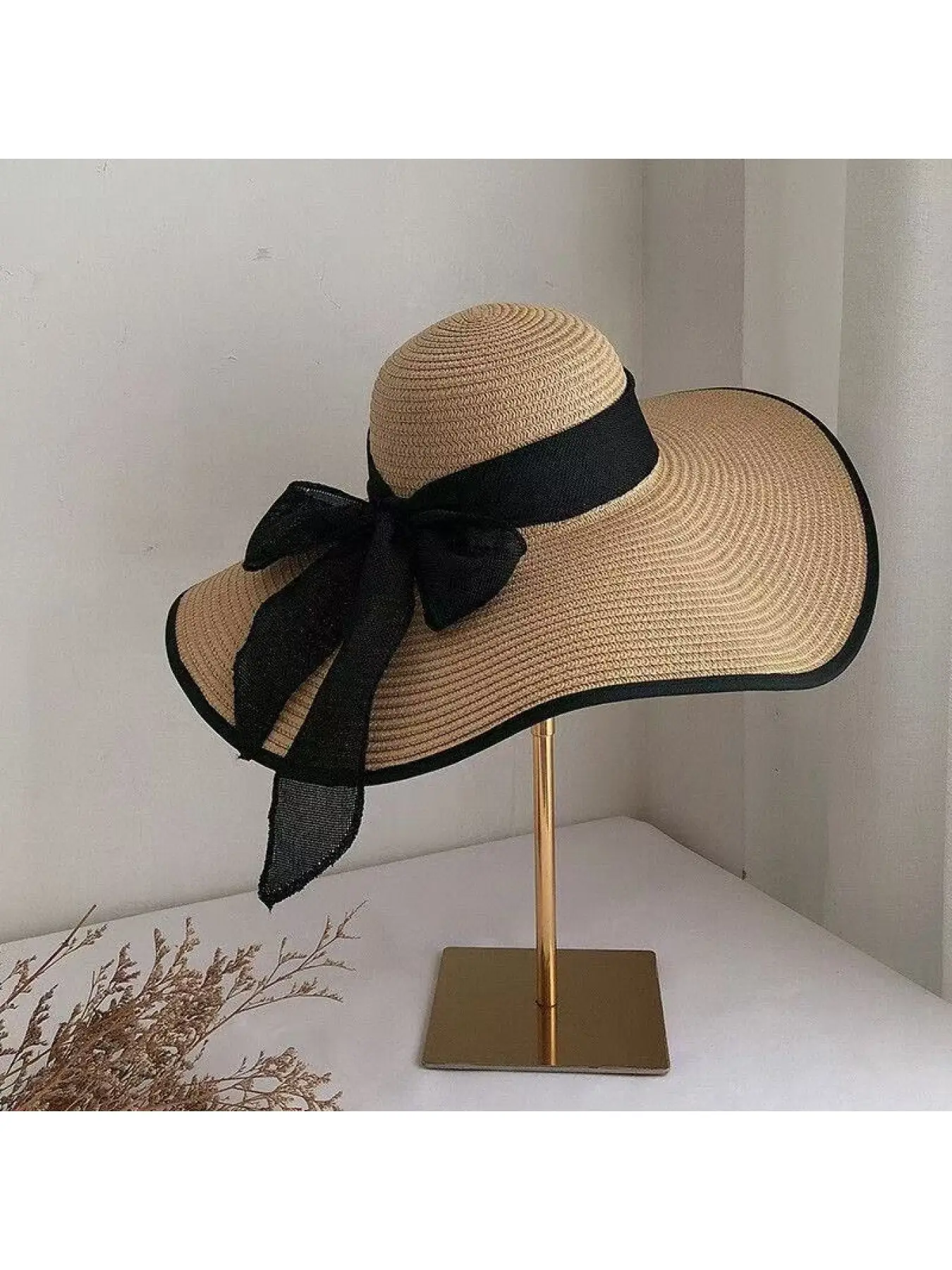 Women's Straw Hat Summer UV Protection Wide Brim Sun Hat Beach Sunbonnet Outdoor Headwear for Vacation Travel Fishing Outdoor Sports