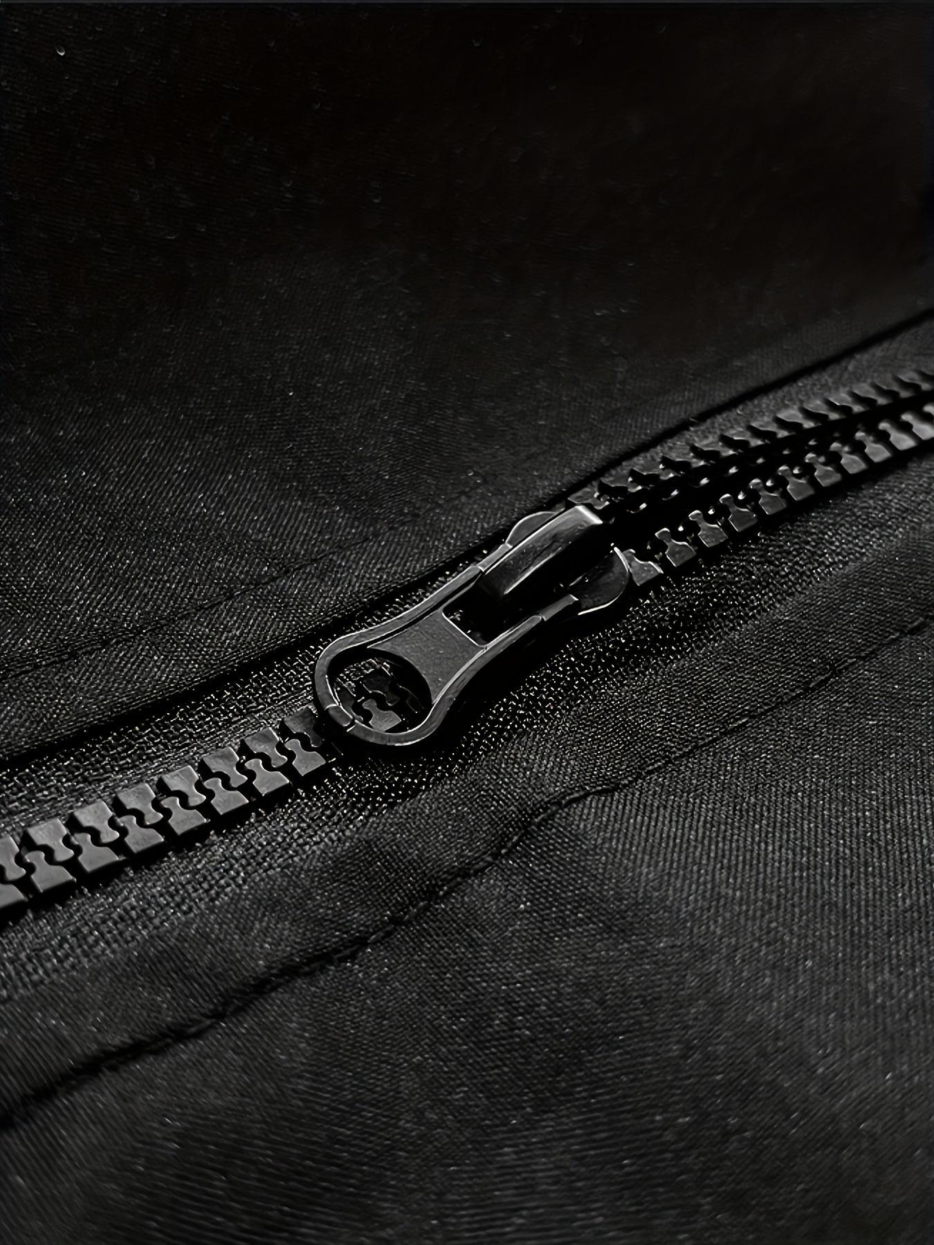 Men's Splicing Color Zip Jacket Regular Fit Casual Long Sleeve Polyester Coats Tops with Zipper for Fall Winter Daily Wear fall,outfits Menswear fits  streetwear