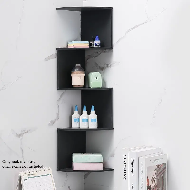 5‑Tier Household Corner Storage Rack, 5‑Shelf Unit for Living Room, Bathroom and Bedroom, Divided Multi‑Layer Bookshelf, Wall‑Mounted Multi‑Tier Kitchen Storage Shelf, storage rack suitable for living rooms, bedrooms and kitchens