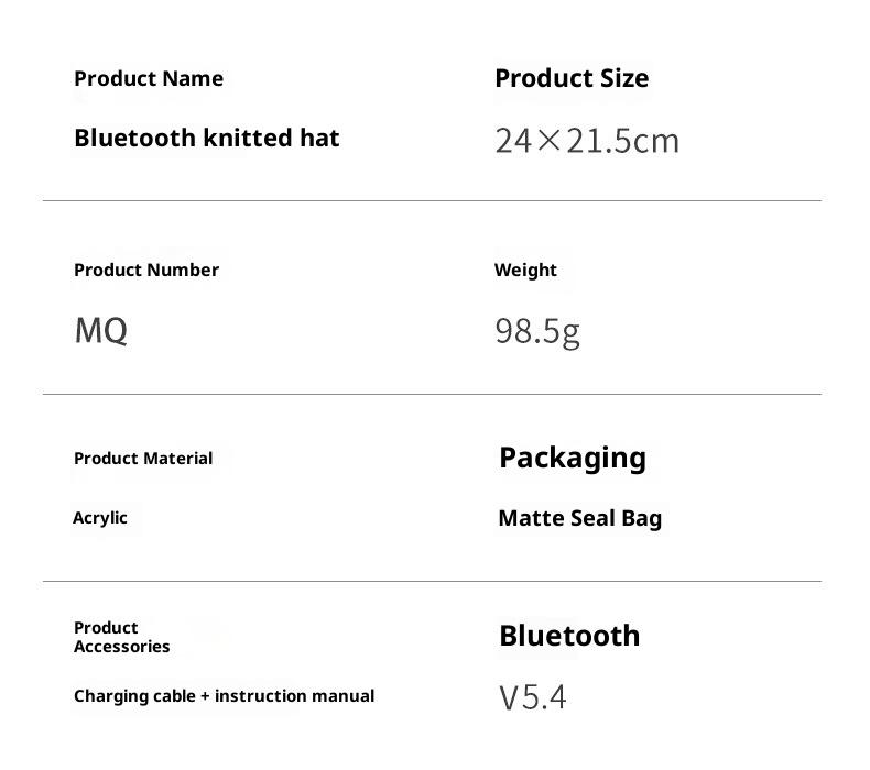 BIGWIG Unisex Bluetooth Knit Hat, Winter Music Hat, Hands-free Earphone, Washable Wireless Earphone Hat, Fleece-lined Warm Knit Hat, Music Hat, Christmas Gift, Novel Music Gift, Suitable for Running, Fishing, Cycling