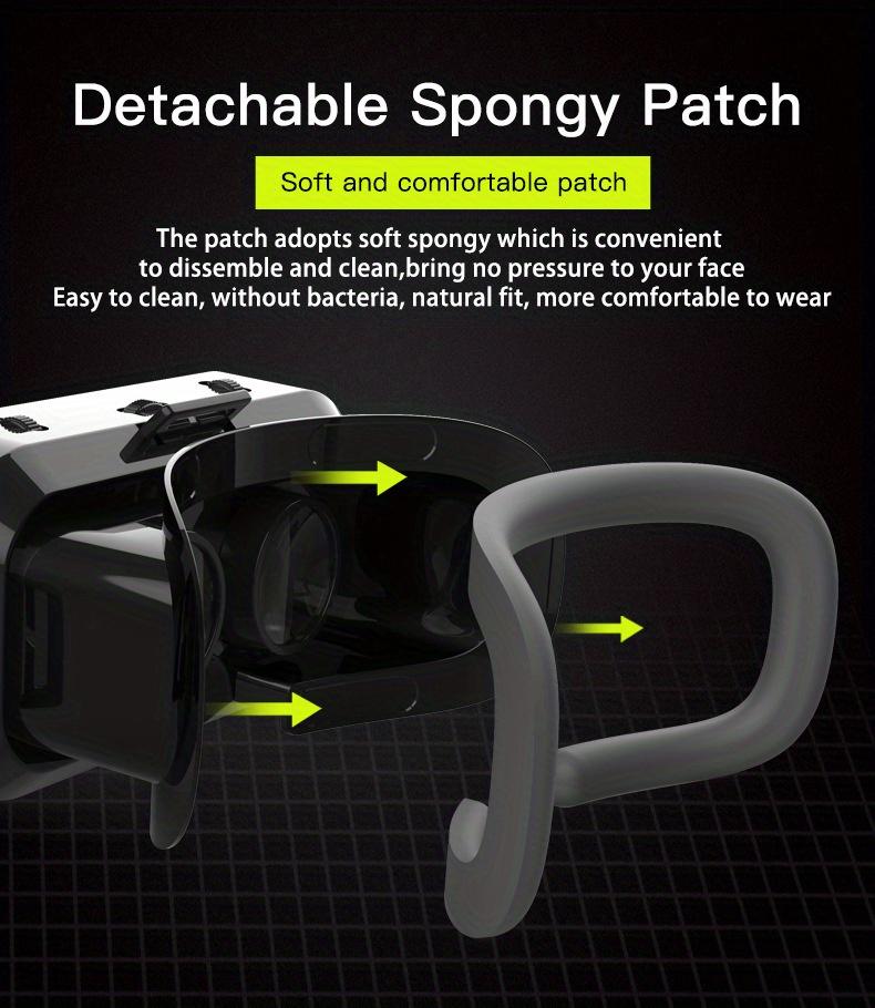 VR Helmet for iPhone Android Smartphones - 1pc 3D VR Headset - Smart Virtual Reality Glasses Phone Lenses