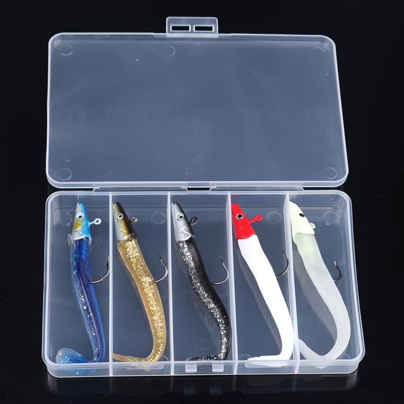 5pcs Soft Lead Bait Fishing Lures Soft Lure Sink Bait Jig Head Fishing Tackle