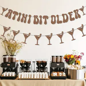 1Set Espresso Martini Decorations Glittery A Tini Bit Older Birthday Banner Coffee Martini Themed Garland Kit Weenies and Tinies Tini Bar Banner Garland for Bachelorette Party Birthday Party Supplies