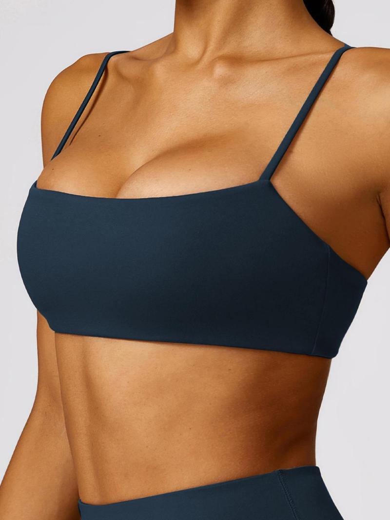 Women's Solid Color, Quick Drying Breathable Comfortable Gym Sports Bra, Ladies Sportswear for Indoor Outdoor Wear