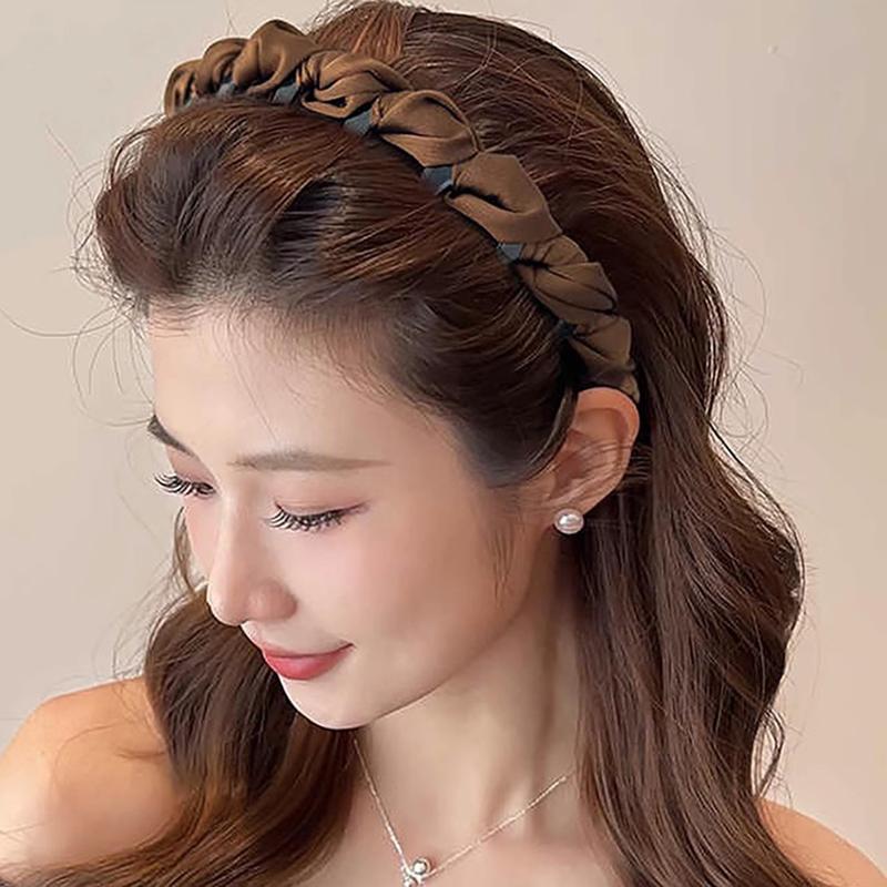 AWAYTR 3Pack Vintage High Cranium Hairband Fashion Headbands with Teeth Comb for Women Party Wedding Home Hairband  Hair Accessories