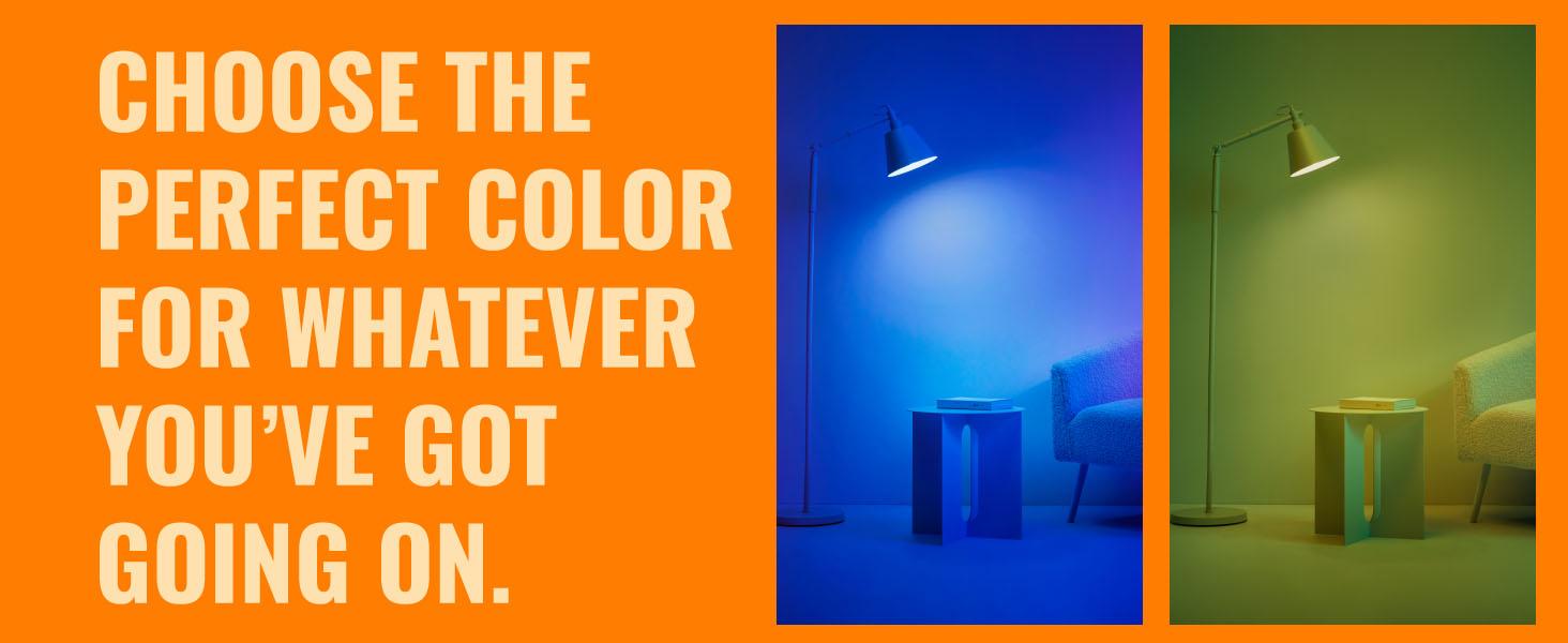 WiZ Connected Smart Light Bulbs, 2-Pack, Color A19 60W 800LM E26 Indoor LED Lights, Smart Bulbs with Motion Detection, Control with Voice or App