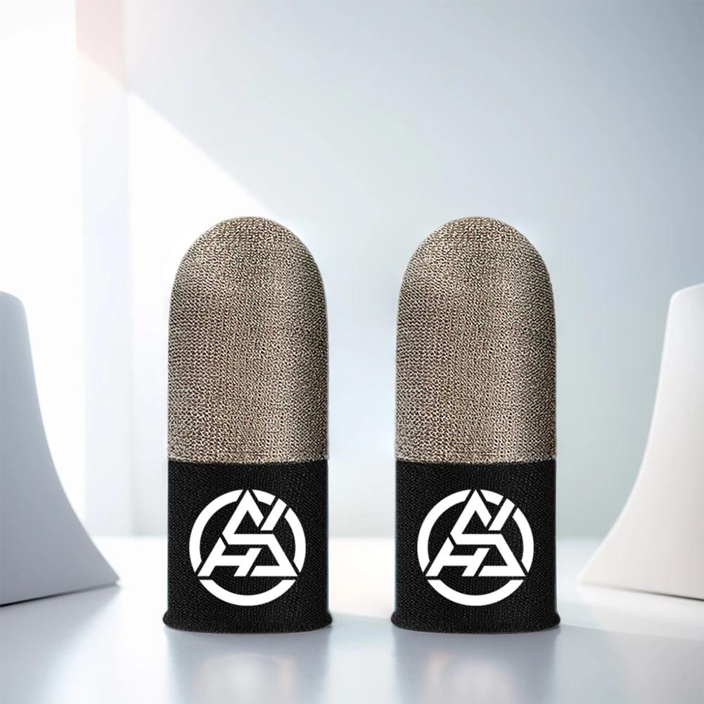 2 Pair Luminous Fingertips Sweat-Proof Game Finger Sleeve Finger Cots Cover Sensitive Mobile Touch Glove for PUBG Phone Games
