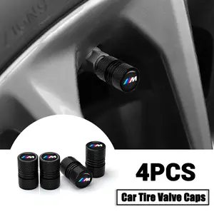 4pcs Car Wheel Tire Metal Valve Caps, Waterproof Stem Cover, for Bmw M Emblem E46 E36 E34 F10 E90 F30 E60 F30 E53 E30 E92 E87 Accessories
