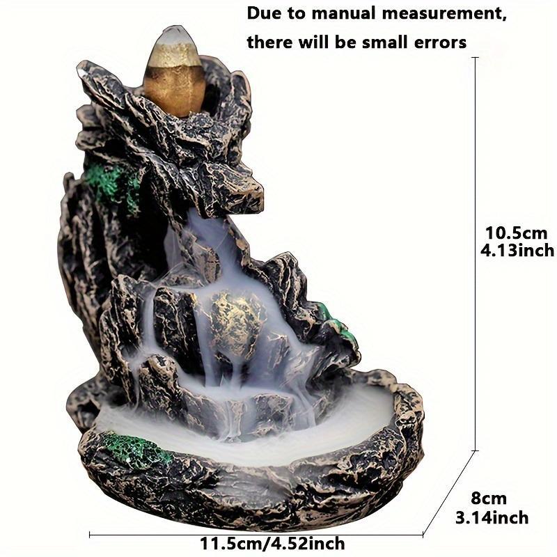 Incense Burner, 1 Set Creative Waterfall Design Incense Burner with 60pcs Incense Cones, Home Decor Ornament, Desktop Decoration for Living Room Bedroom, Freshener