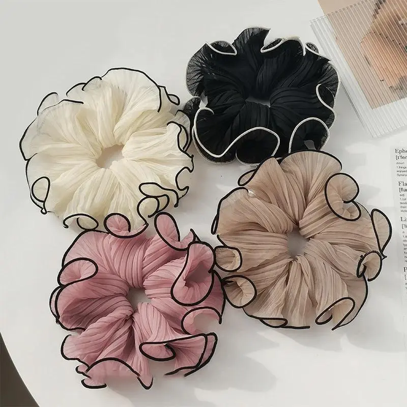 Women's 1/4-Piece Hair Scrunchies, Elegant Sweet Versatile Elastic Hair Accessory, Fashionable Ties for Girls