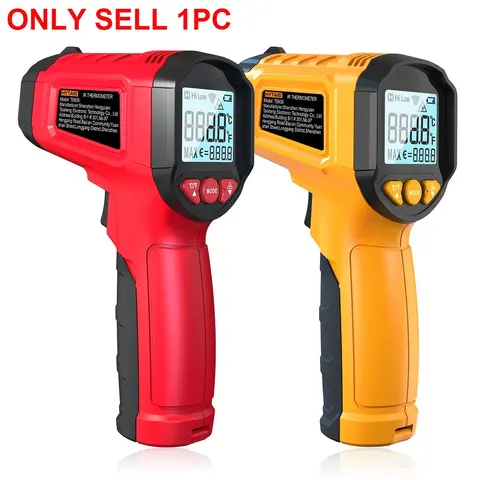 1pc TS600 Digital Infrared Thermometer, Non-Contact IR Temperature Gun with Adjustable Emissivity 0.1-1.0, 58°F to 1112°F (-50°C to 600°C), Handheld Temperature Meter for Household Cooking & Pizza Oven, Kitchen Gadgets