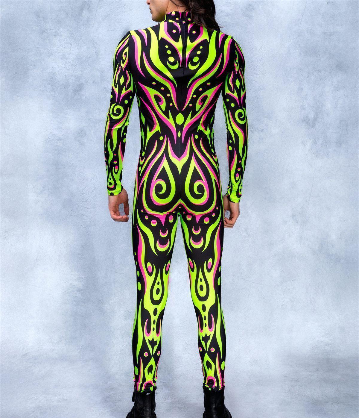 Halloween Party Performance Costumes 3D Printed Tights Jumpsuit for Men Anime Cosplay Clothing Party Carnival Festival Outfit