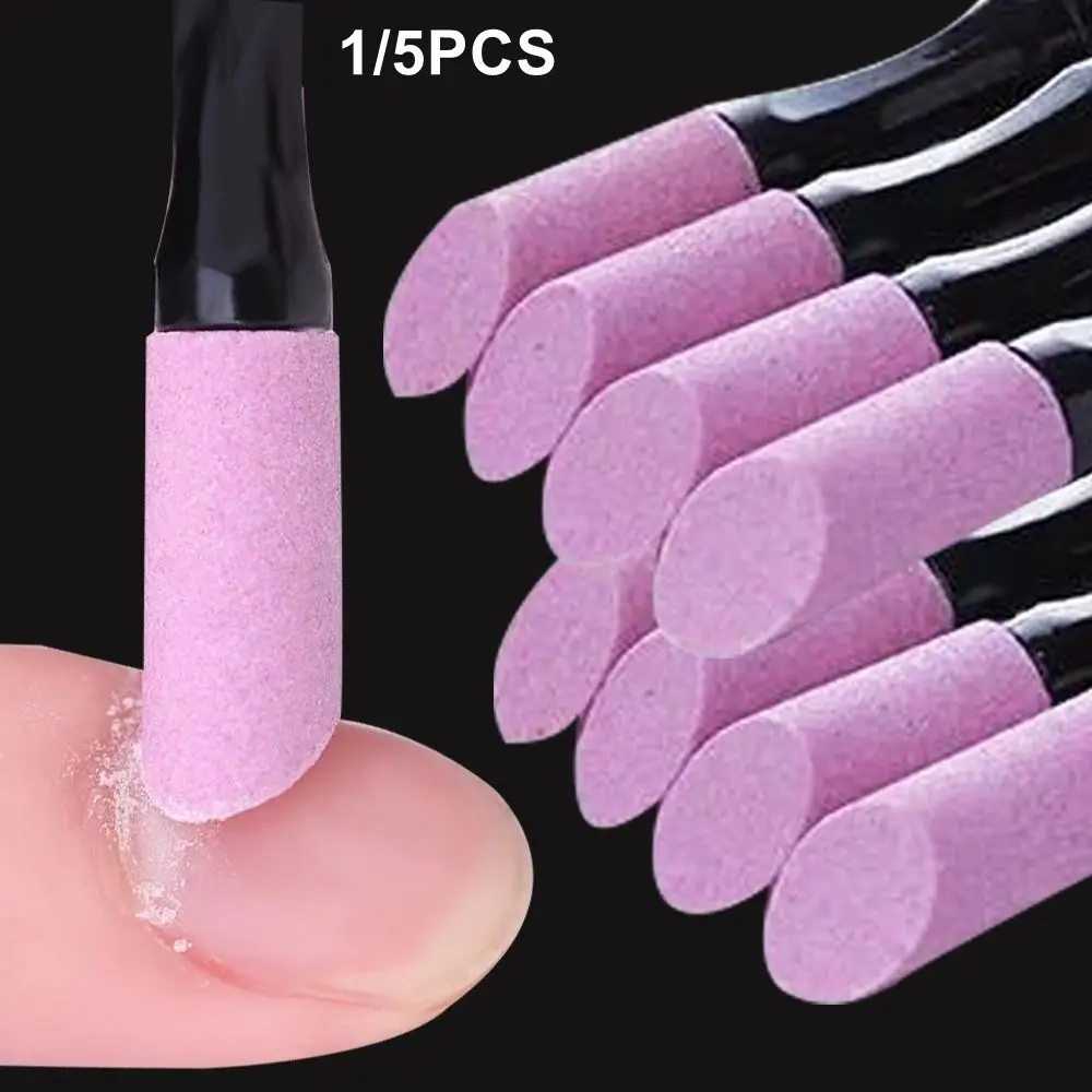 1/5pcs Nail File Cuticle Stone Pusher Nails Sanding Sticks Nail Art Pen Cuticle Remover Trimmer Buffer Manicure Tools Pushing Dead Skin Nail Care Nail Art Accessories