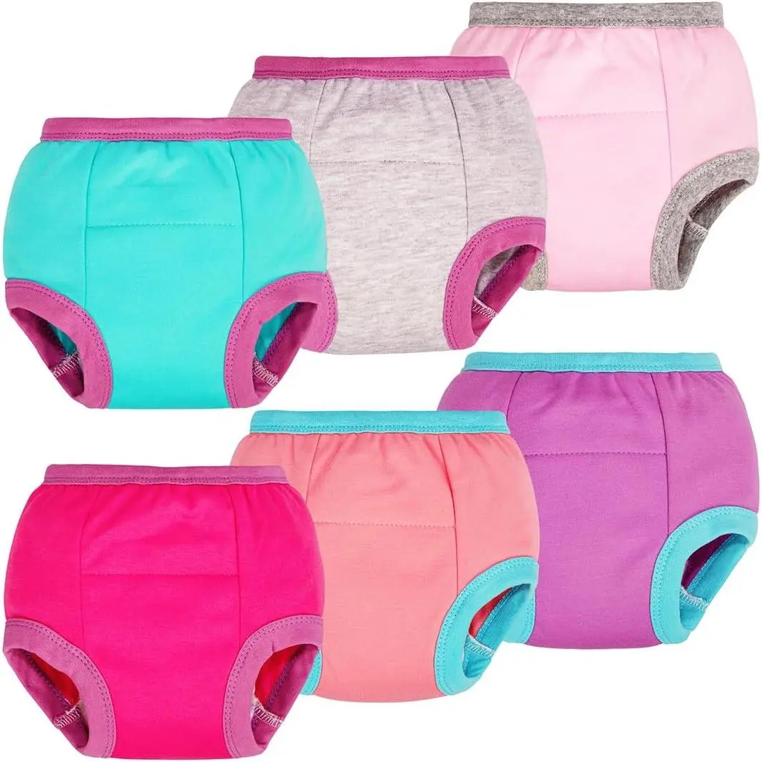 Toddler Training Pants, Soft Cotton Absorbent Training Underwear for Baby Boys & Girls