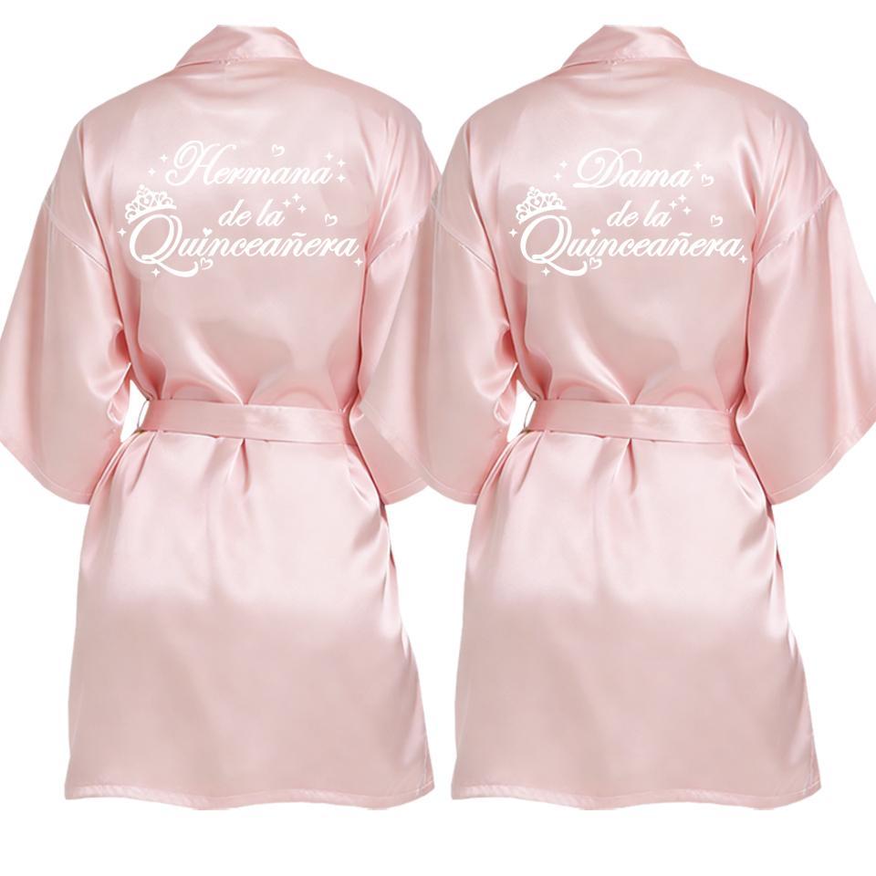 2 Pcs Elegant Quinceañera Celebration Gown Mis Quince Años Robe Girls 15th Anniversary Bathrobe for Birthday Party