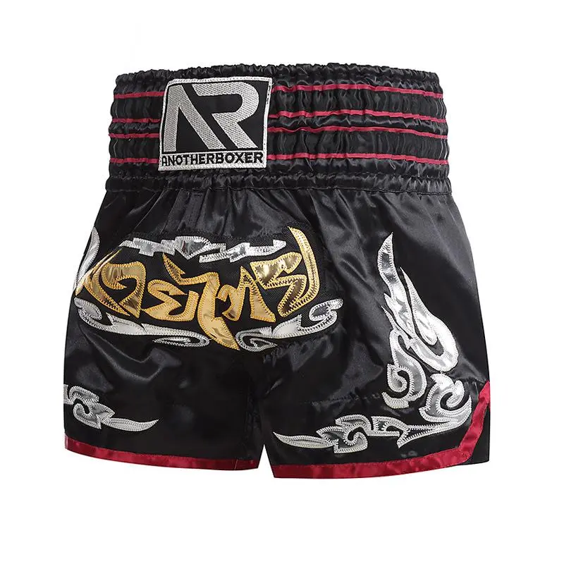 Men’s Satin Boxing Shorts – Lightweight Muay Thai & Kickboxing Training Shorts for Men, Elastic Waist Athletic Fight Shorts for Gym, Sparring & Combat Sports