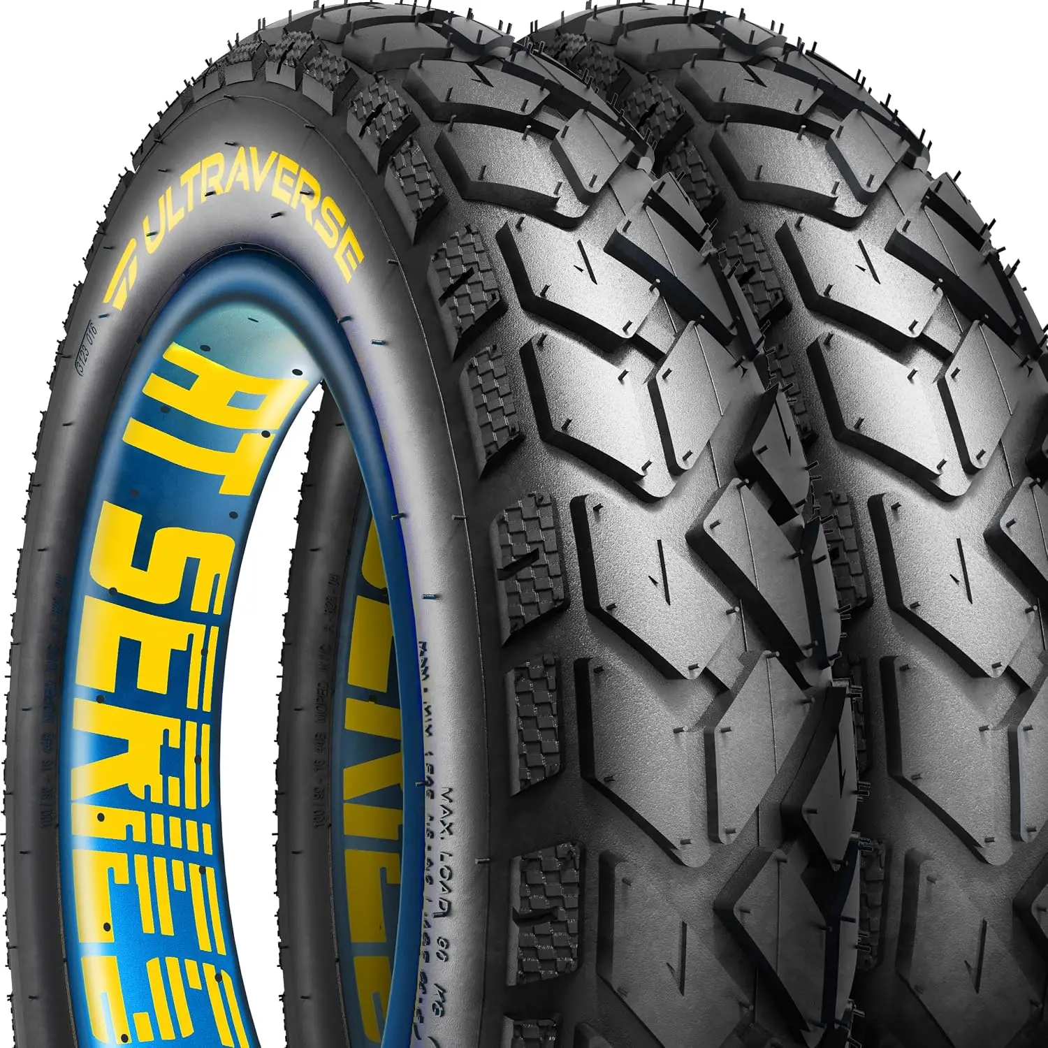 20x4.0 E-Bike Fat Tires (2 Units), High-Density Rubber, Anti-Puncture Robust Sidewall, All-Terrain Tread for Mountain Biking, Shock Absorption, 20in High-Performance Tyres for Ebikes, Suitable for Street & Trail, All-Terrain Riding