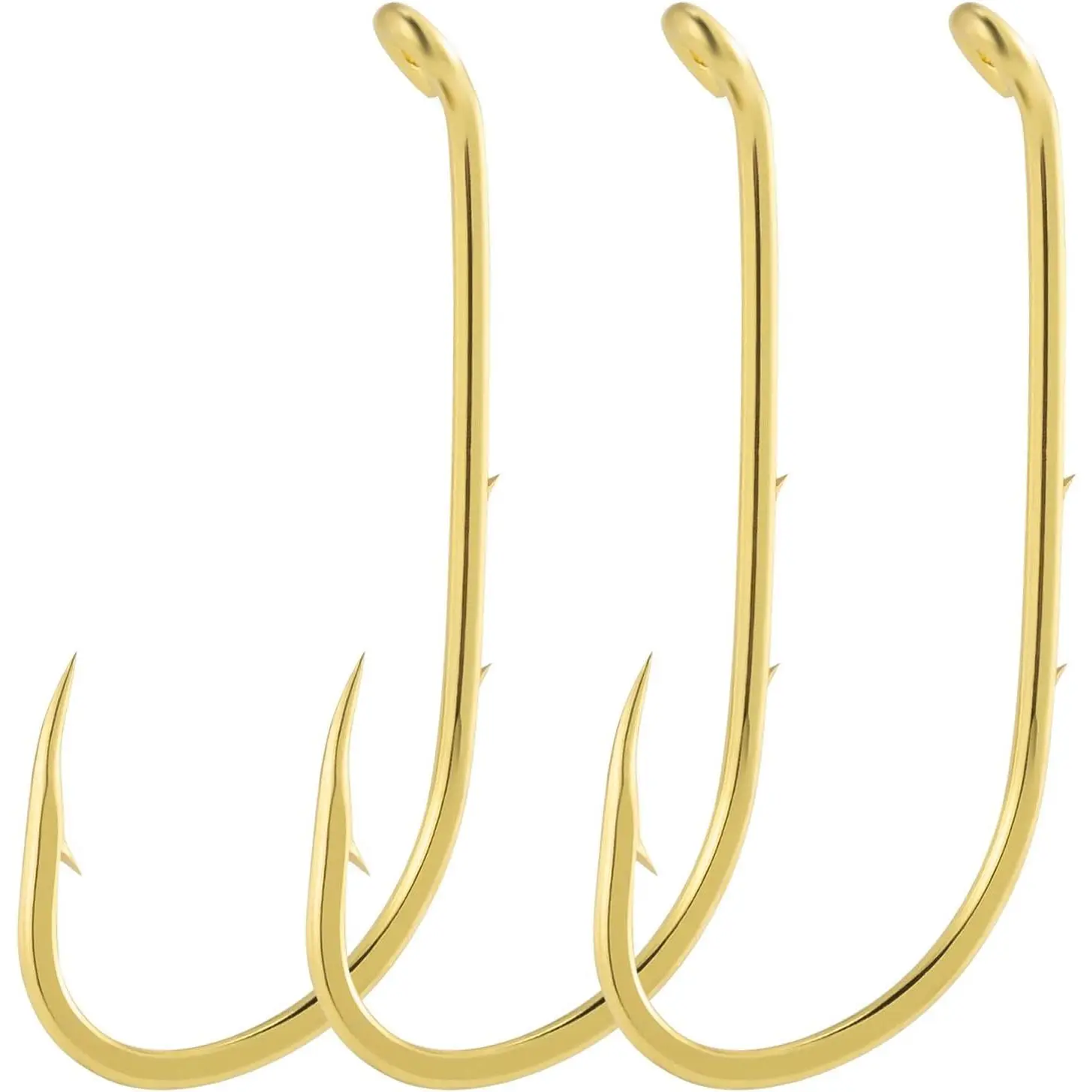 100 Pack Baitholder Hooks, Freshwater Fishing Hooks , Offset, for Walleye Rigs, Crawler Harness, Trout/Bass/Crappie/Blugill/Panfish