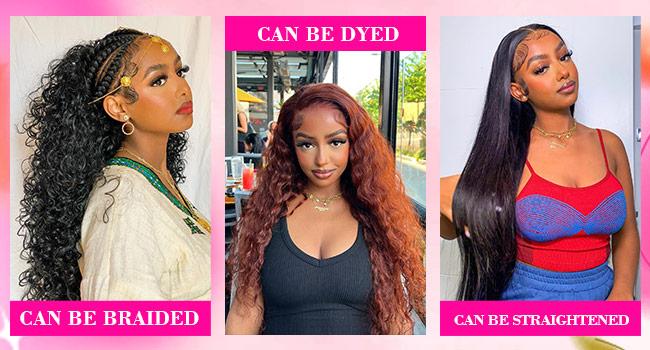 TikTokShopBlackFriday Bling Hair 13x6 13x4 Hd Transparent Lace Frontal Wig Water Wave 180 Density Curly Brazilian Human Hair Pre plucked Deep Wave Lace Front Wigs For Black Women