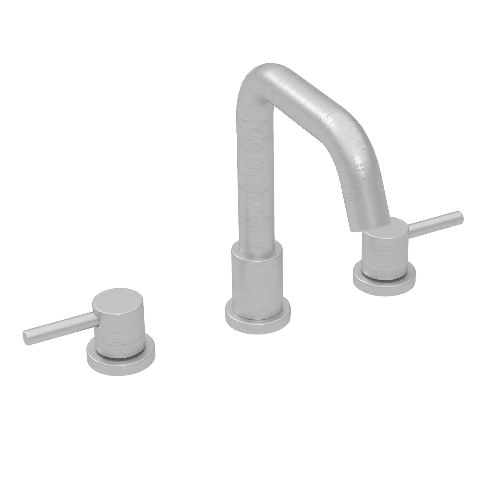 Bathroom Faucet, 3 Hole Faucet for Vanity Sink, Lavatory Basin Faucet with 2 Lever Handles, Pop Up Drain, 360 Degree Swivel Spout
