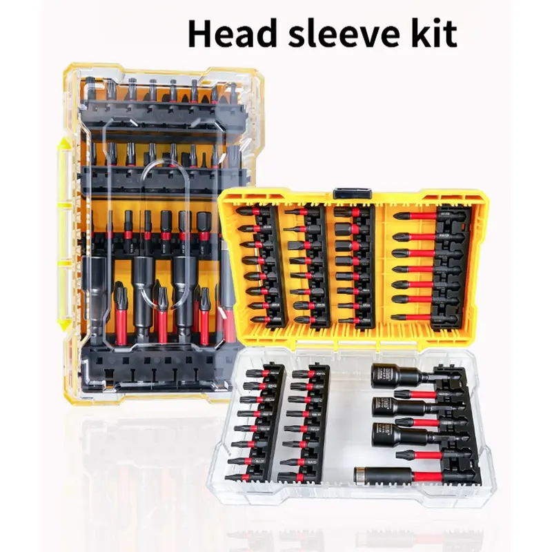 54Pcs Screwdriver Bit and Socket Set Electric Drill Impact Driver Phillips Flat Torx Bit Complete Screwdriver Sets