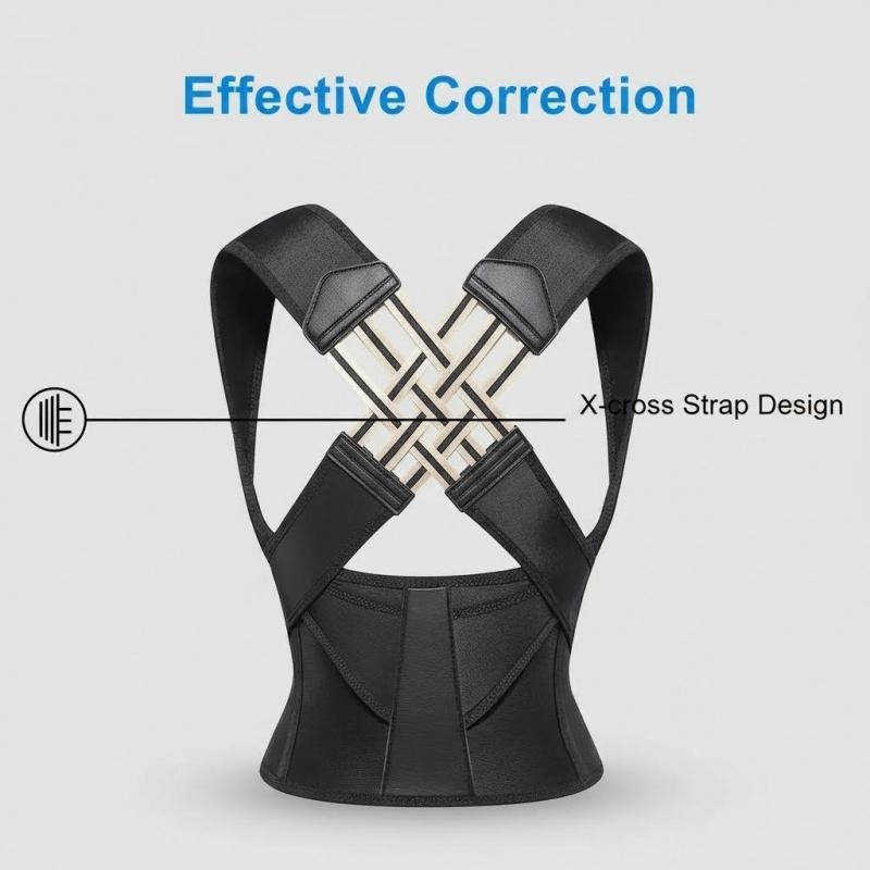 Cross-Strap Back Brace for Men & Women| Invisible Posture Support| Daily Confidence