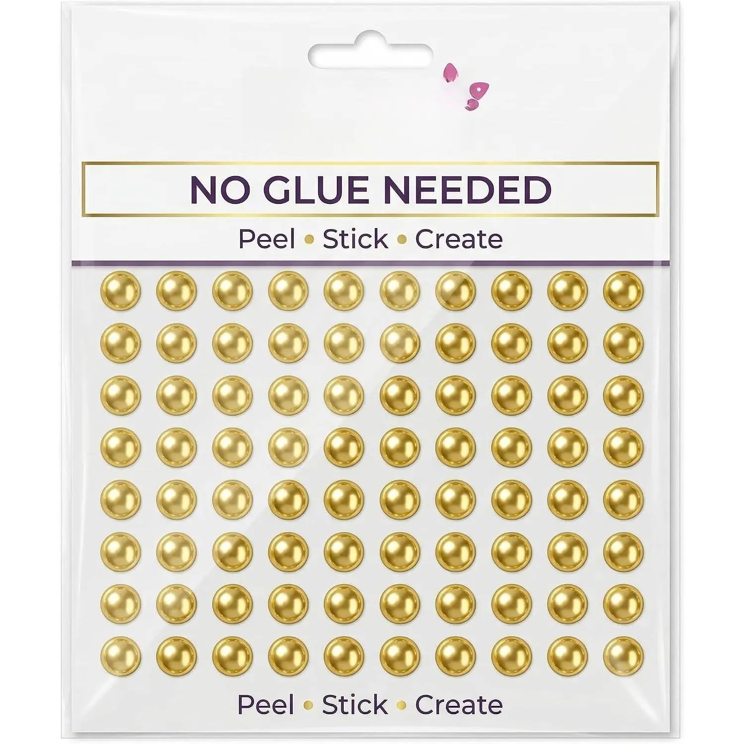 400 count 6mm Self Adhesive  – Flat   Stickers for Crafts, Scrapbooking & DIY – Craft Embellishments for Cards, Decorations, Art Projects (Metallic )
