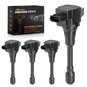Nilight 4-Piece Ignition Coil Pack Set - Copper Wire, Shock-Resistant Rubber, Easy Installation, Long-Lasting Auto Replacement Coils for Nissan 2004-2018 Sentra, Altima, Rogue Select, Urvan, Pathfinder, NV200, NV350, Cube, Versa & 2014-2015 Infiniti