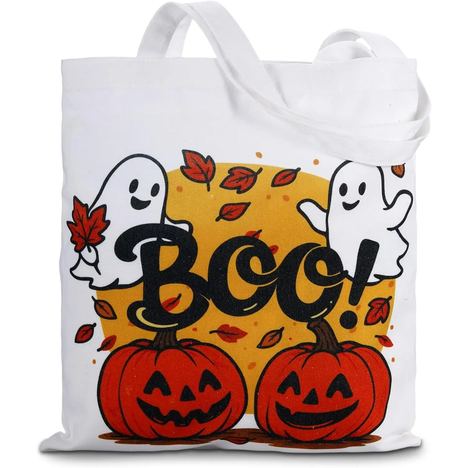 Halloween Bag Halloween Tote Bag Trick or  Bag  Large Canvas hallo-ween Candy bags for  Adults Women Spooky Basket Pumpkin  bag halloween Boo Basket  Bags