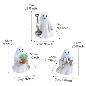 2026 Three-Piece Mini Retro Fairy Statue Set, DIY Bonsai Decoration Accessories, Halloween Garden Party Atmosphere Decor, Small Gift