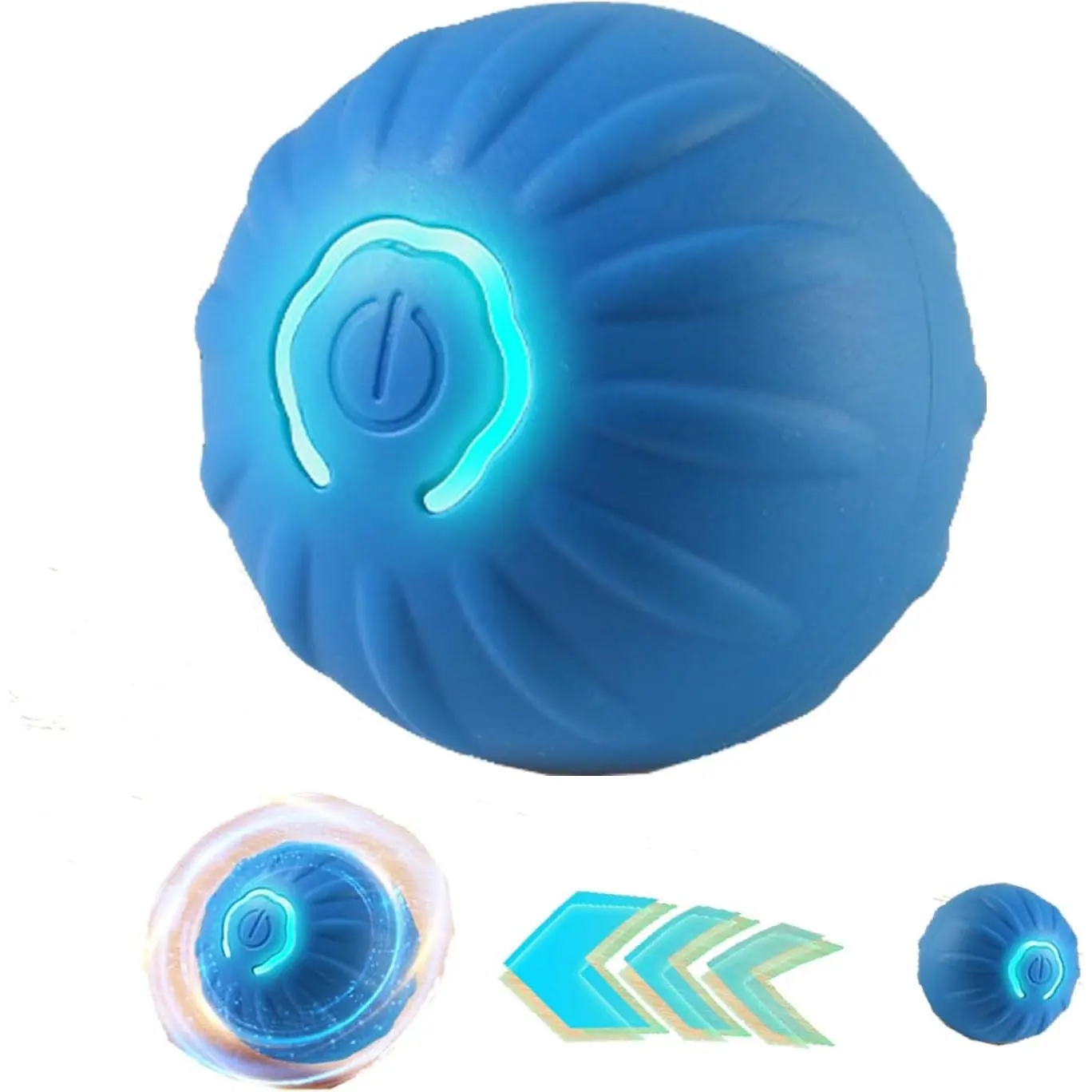 Winb Interactive LED Dog Ball (2 inch)- USB Rechargeable Motion-Activated Rolling Toy for Small Dogs, Dogs Ball Play and Wicked Fun