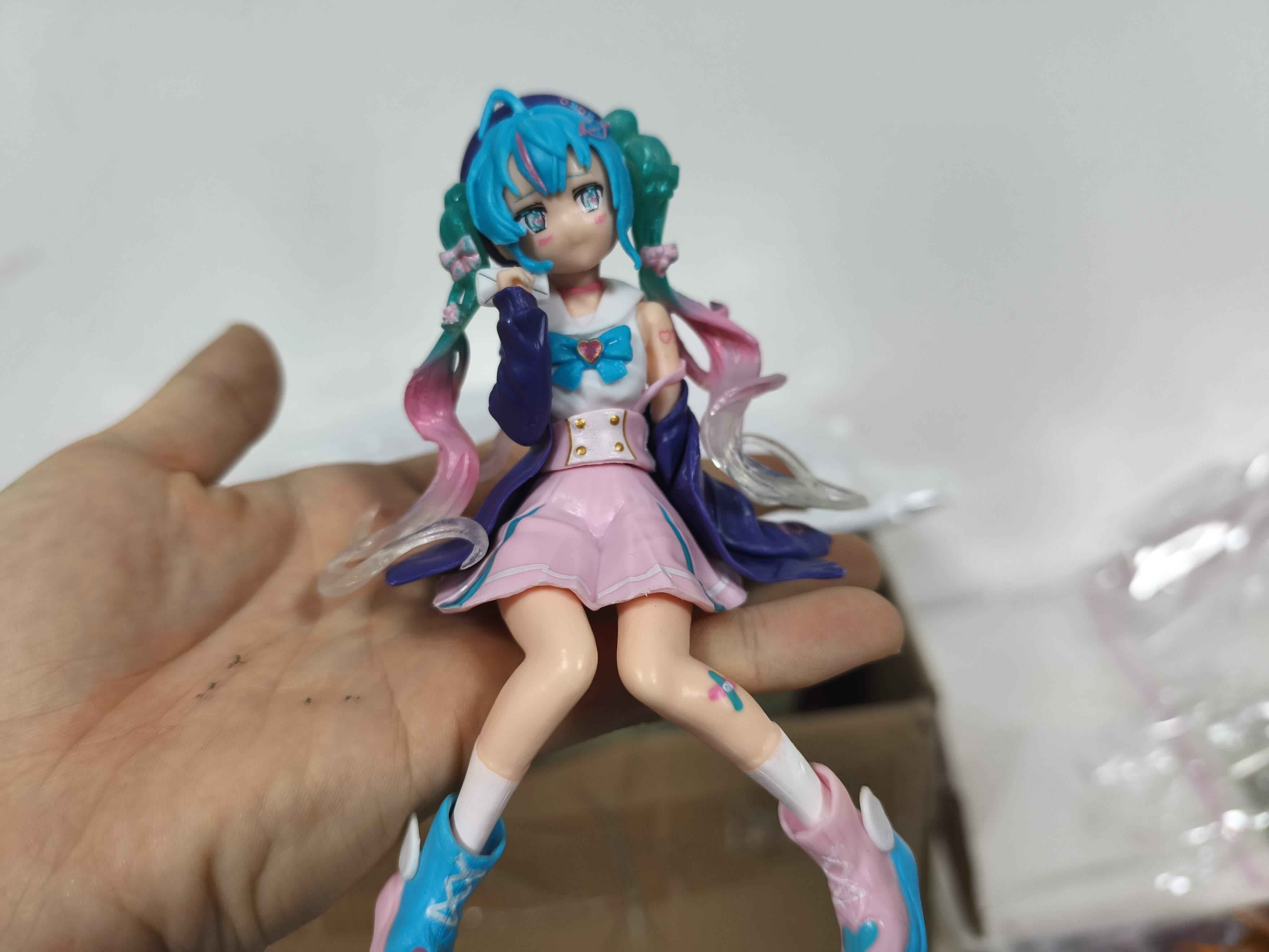 Hatsune  Desktop Cute Action Figure 11cm Neko T-Shirt Ver. Anime Figurine Kawaii Girl Model Toy Gift