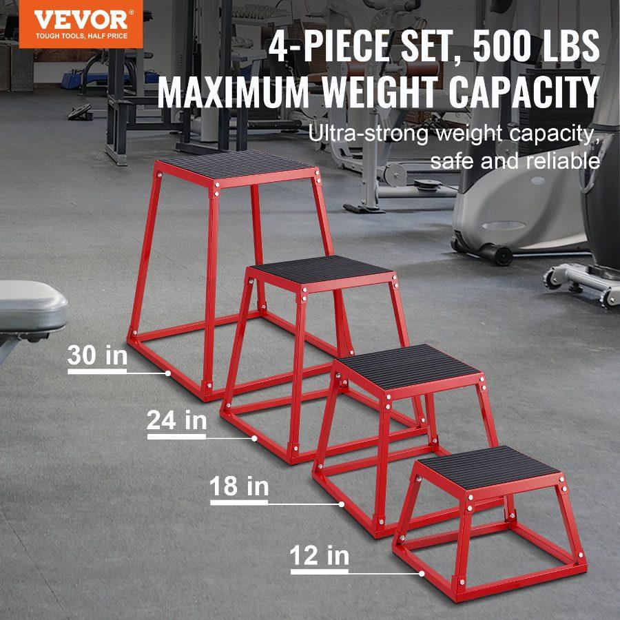 summervibes VEVOR Plyometric Jump Boxes, 12/18/24/30 Inch Plyo Box ...