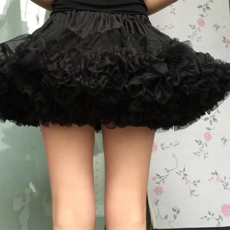 Women Flower Style Lolita Petticoats Tutu Puffy Cancan Skirt Under Crinoline Inner Bustle Cosplay For Wedding Dresses Skirt