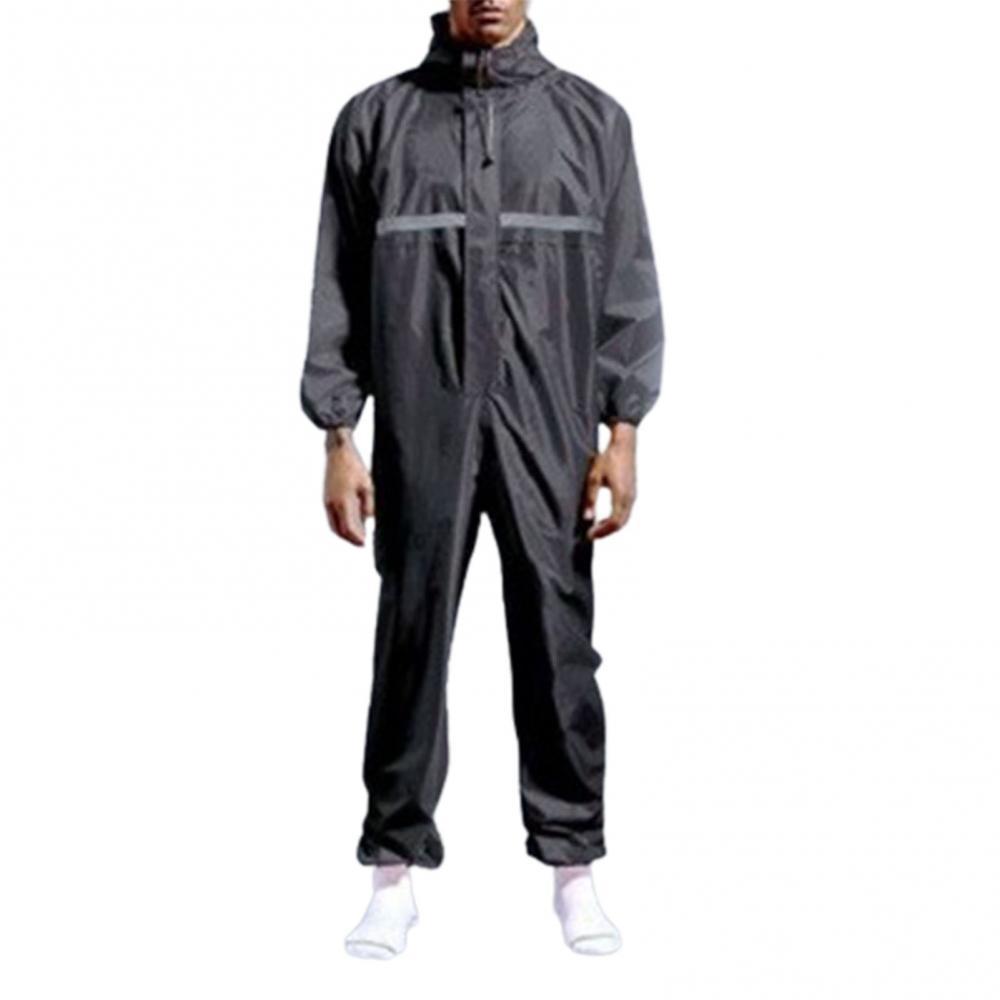 Work Raincoat Unisex One piece Coveralls Uniform Waterproof Poncho Hooded Raincoat Jumpsuit Thicken Rainwear Work Protection