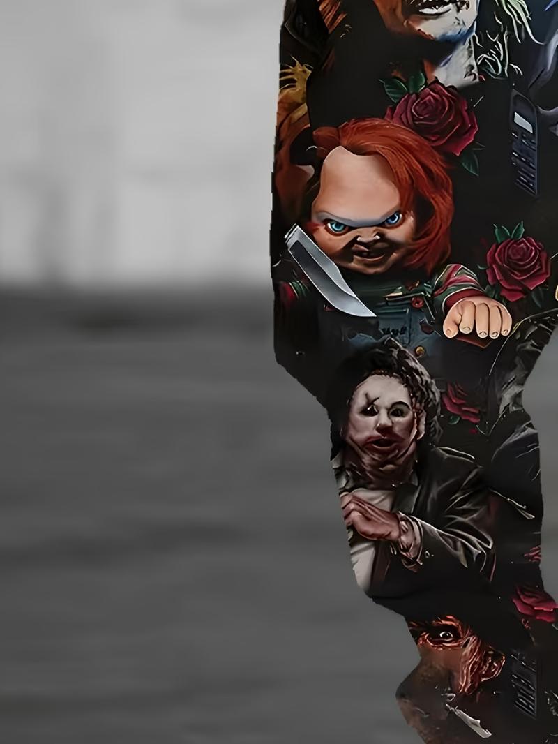 Men's Creative Evil Character 3D Printed Casual Comfort Sweatpants - Polyester, Opaque