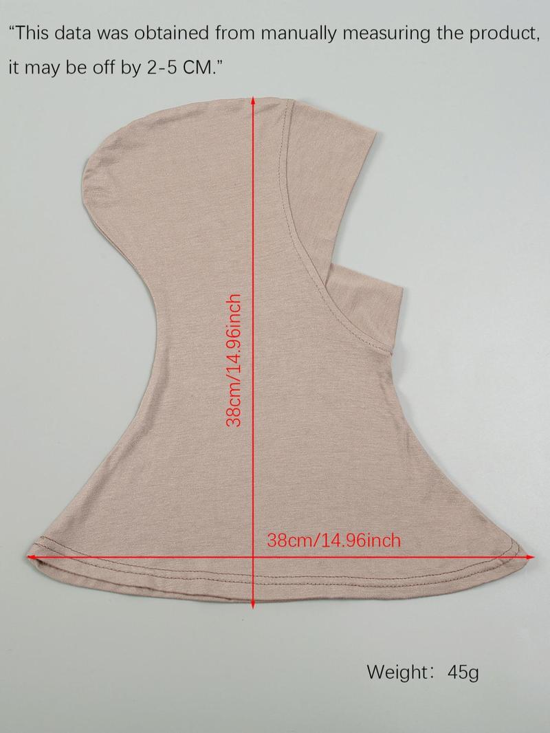 Women's Solid Color Instant Hijab, Modest Soft Comfortable Hijab for Daily Wear, Fashionable Minimalist Accessories for Women & Girls