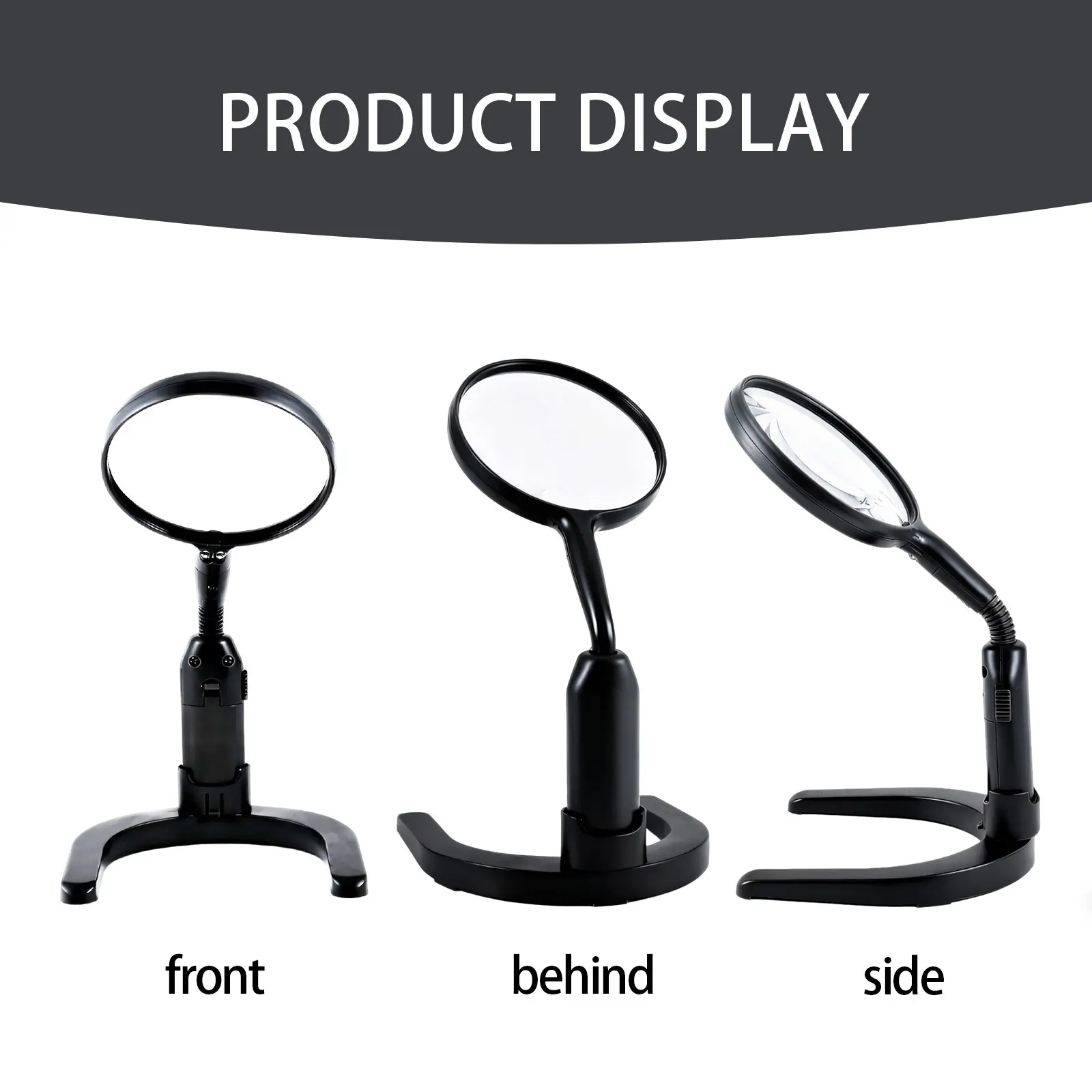 5X Lighted Magnifying Glass with Adjustable Stand | 110mm Large Lens Helping Hands Magnifier for Electronics Repair, Soldering, Crafts & DIY MAGNIDOG