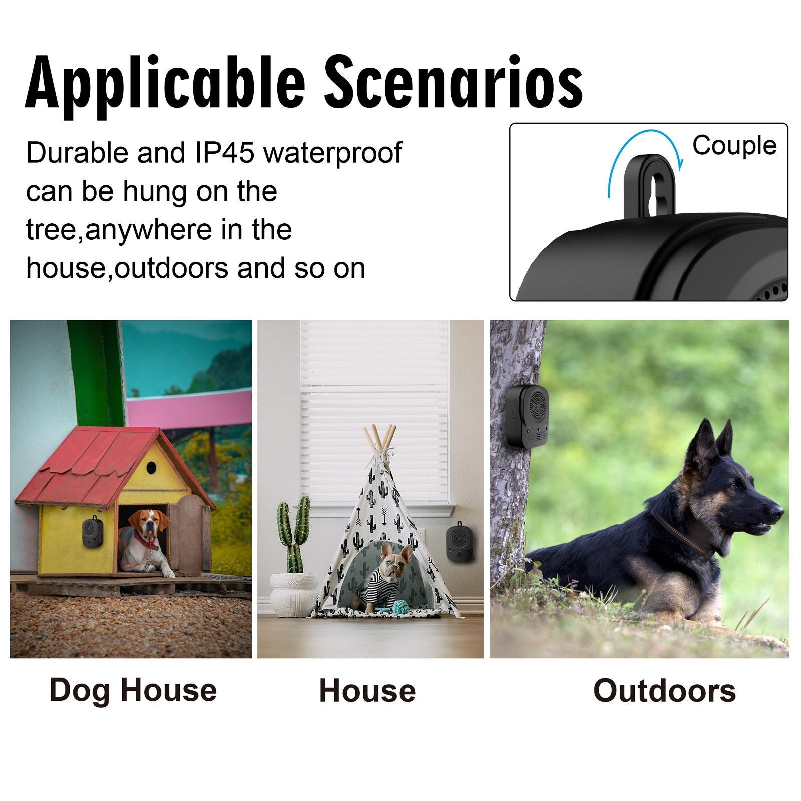 Ultrasonic Dog Barking Control Box, 1 Set Rechargeable & Remote Control Dog Barking Repellent, Effective Dog Barking Control Device, Suitable for Indoor & Outdoor