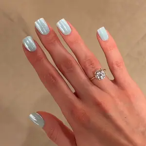 24pcs Short Square Press-On Nails, Easy to Apply, Durable, Perfect for Daily, Party, Creative Nail Art, Includes Jelly Glue and File